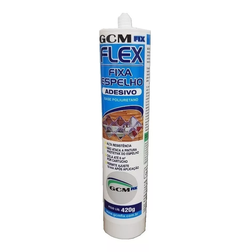 Selante Adesivo Pu 420g Fixa Espelho Branco - Gcm Fix